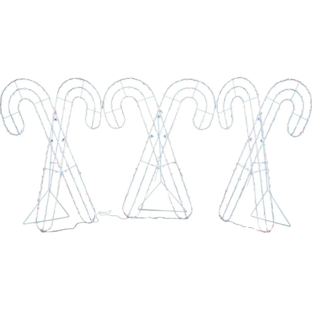 Mr. Christmas Outdoor Decor | 3-Piece Folding Candy Canes Set