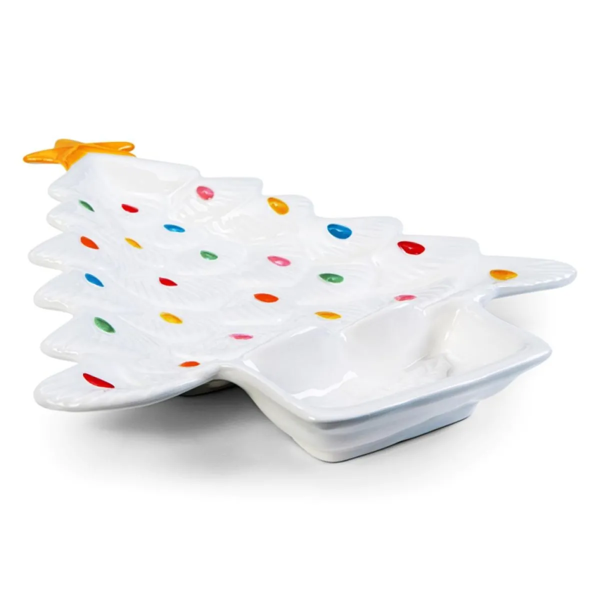 mr_christmas_tree_platter_with_dip_section_3.webp Mr. Christmas Holiday Entertaining | 14.25''Tree Platter With Dip Section