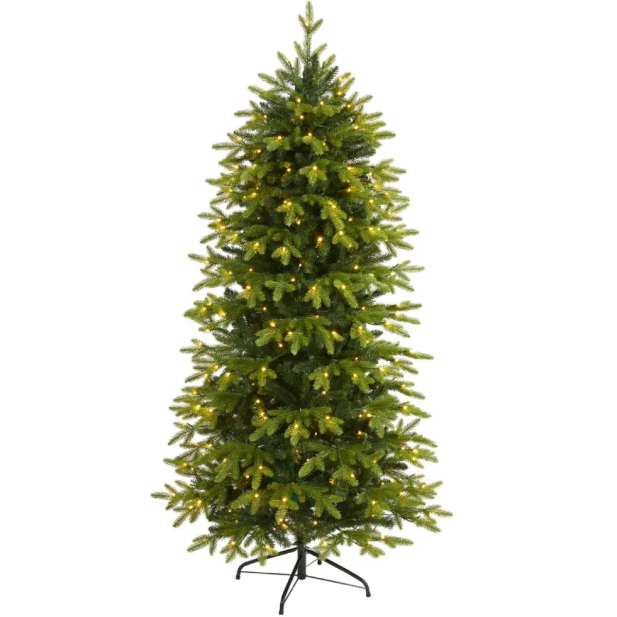 Nearly Natural Christmas Trees | 6' Belgium Fir Artificial Christmas Tree With 300 Leds