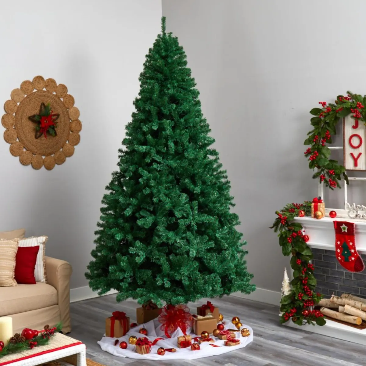 Nearly Natural Christmas Trees | 9 Ft. Northern Tip Christmas Tree With 650 Led Lights