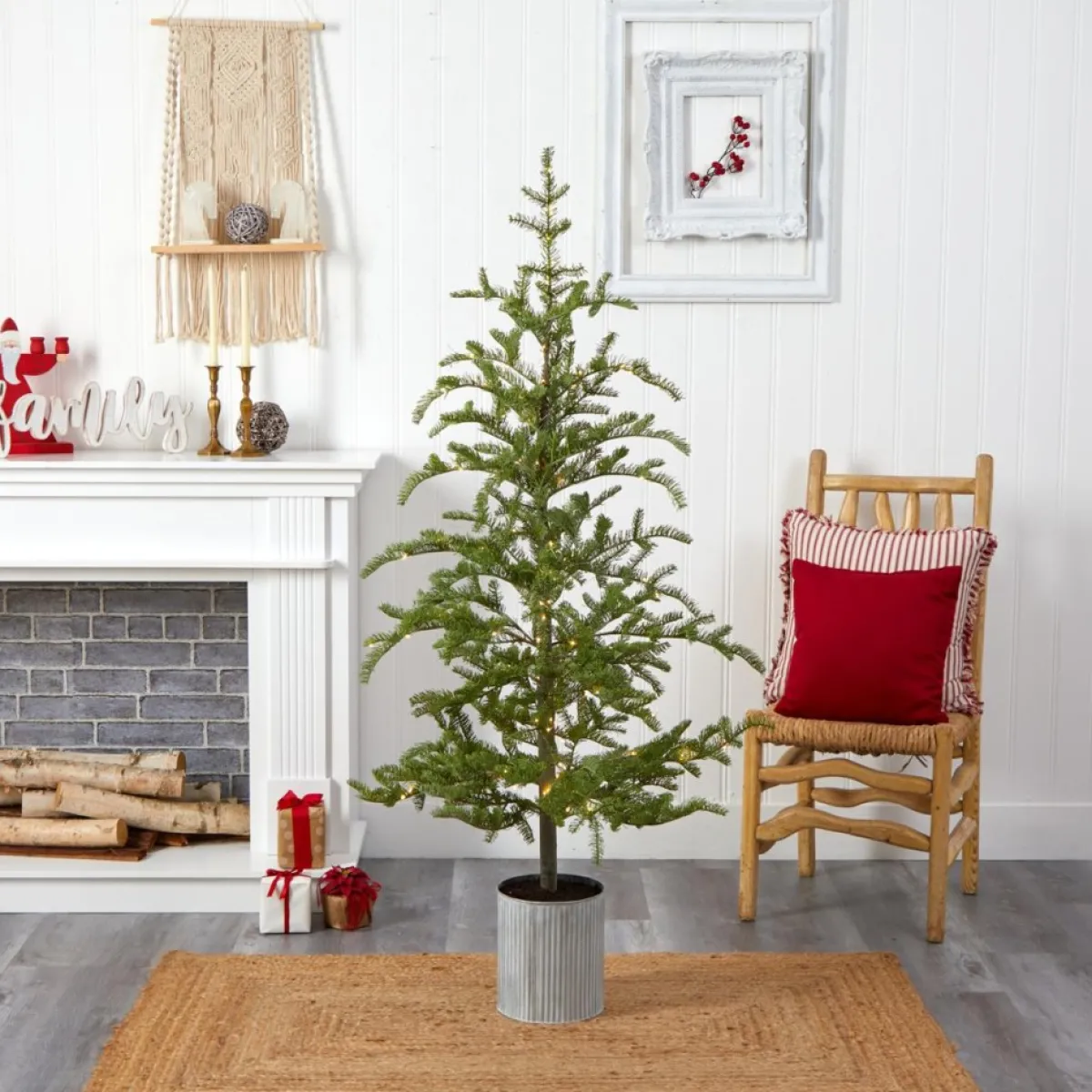 Nearly Natural Christmas Trees | 5.5 Ft. Pine Artificial Christmas Tree With 150 Lights