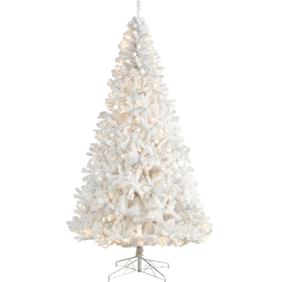Nearly Natural Christmas Trees | 9 Ft. White Christmas Tree With 650 Led Lights