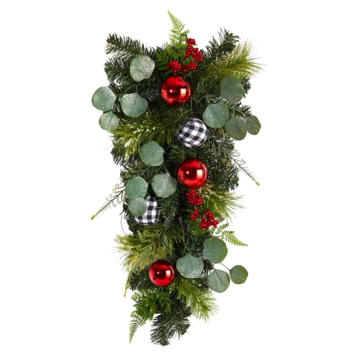 Nearly Natural Wreaths, Garlands & More | 26" Holiday Christmas Greenery Ornament Artificial Swag