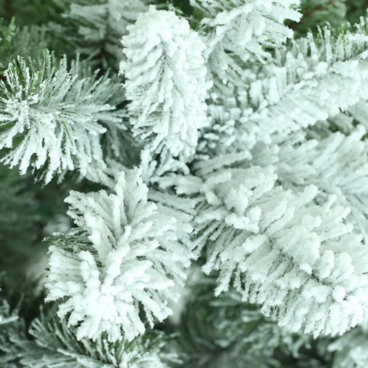 Puleo International Christmas Trees | 6.5 Ft. Flocked Virginia Pine Tree, 787 Tips