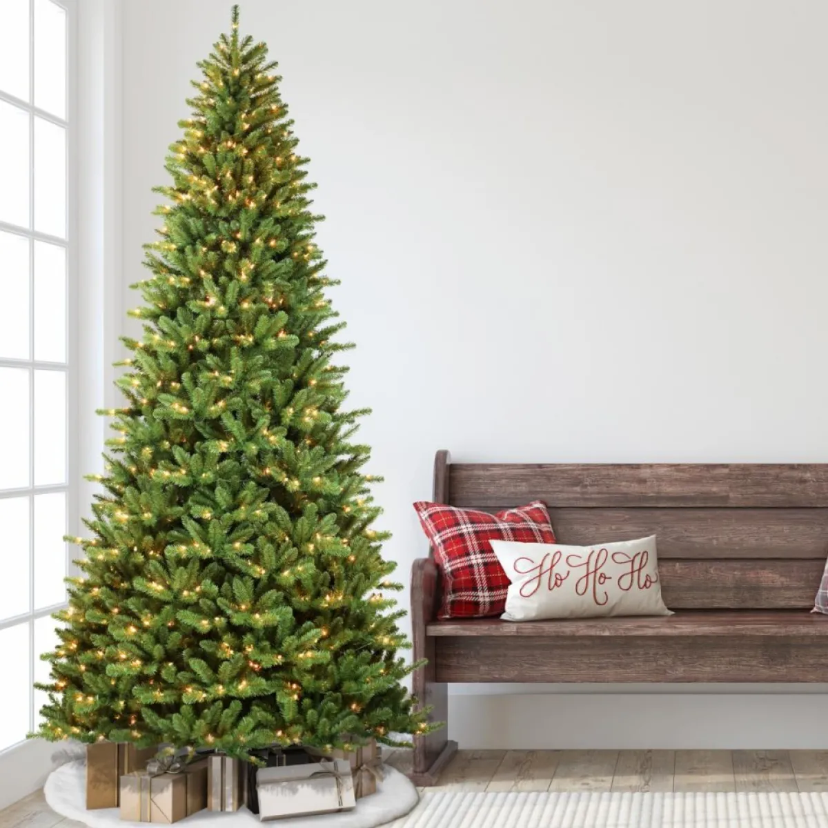 Puleo International Christmas Trees | 12' 1200Light Artificial Fir Christmas Tree, Green