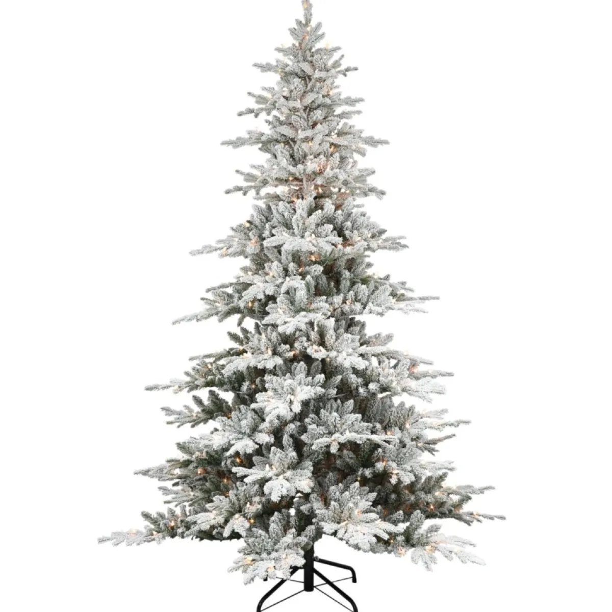 Puelo International Christmas Trees | Puleo International 6.5' Prelit Flocked Utah Fir Tree 350 Clear Lights