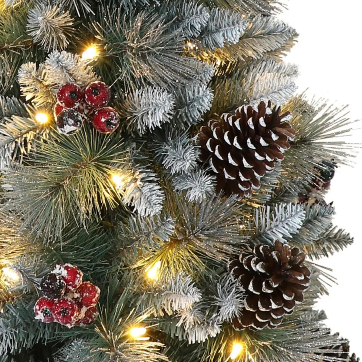 Puleo International Christmas Trees | 4.5' Pre-Lit Potted Sterling Pine Christmas Tree