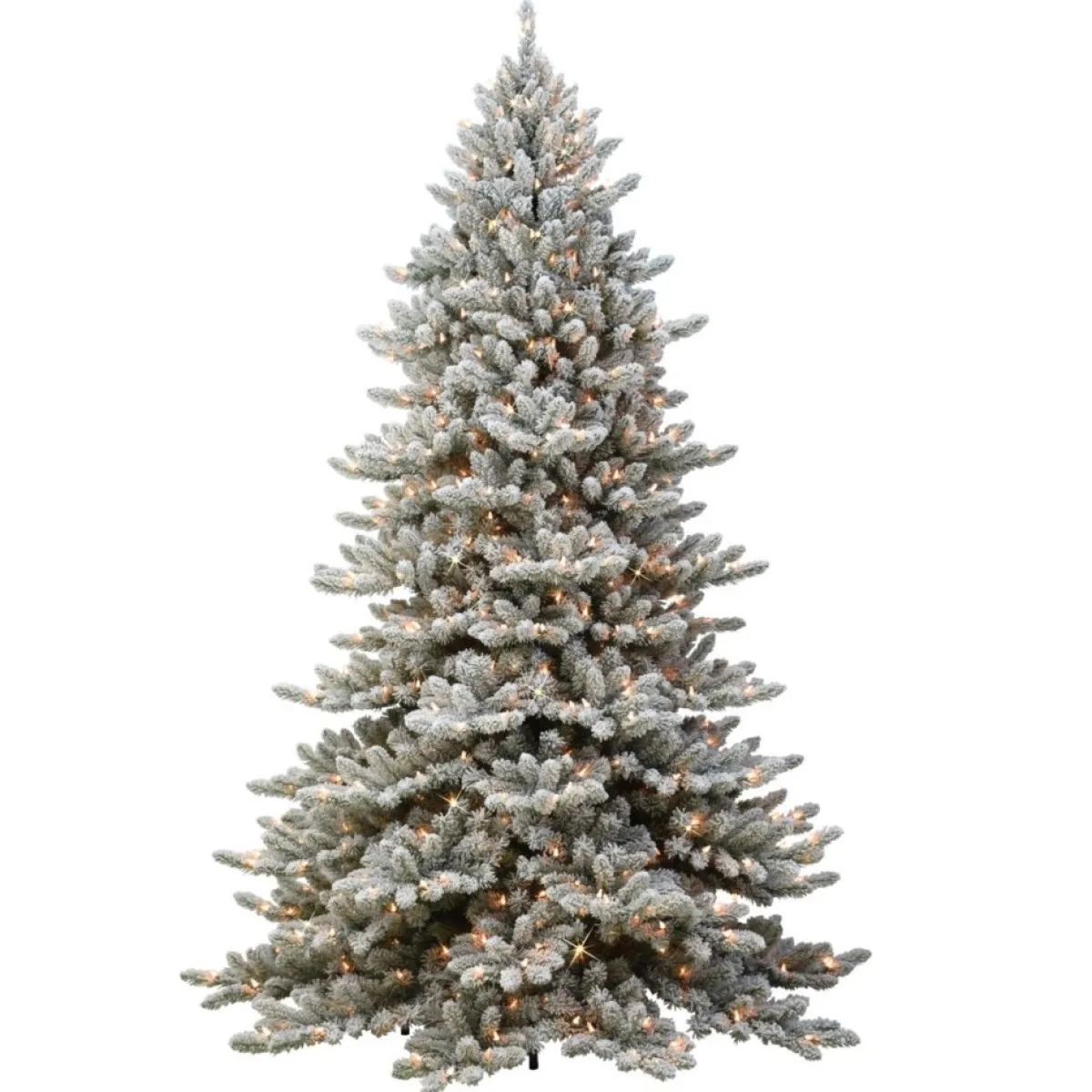 Puleo International Christmas Trees | Puleo Intl. 7.5' Pre-Lit Royal Fraser Fir Flocked Tree W/ Memory Tips