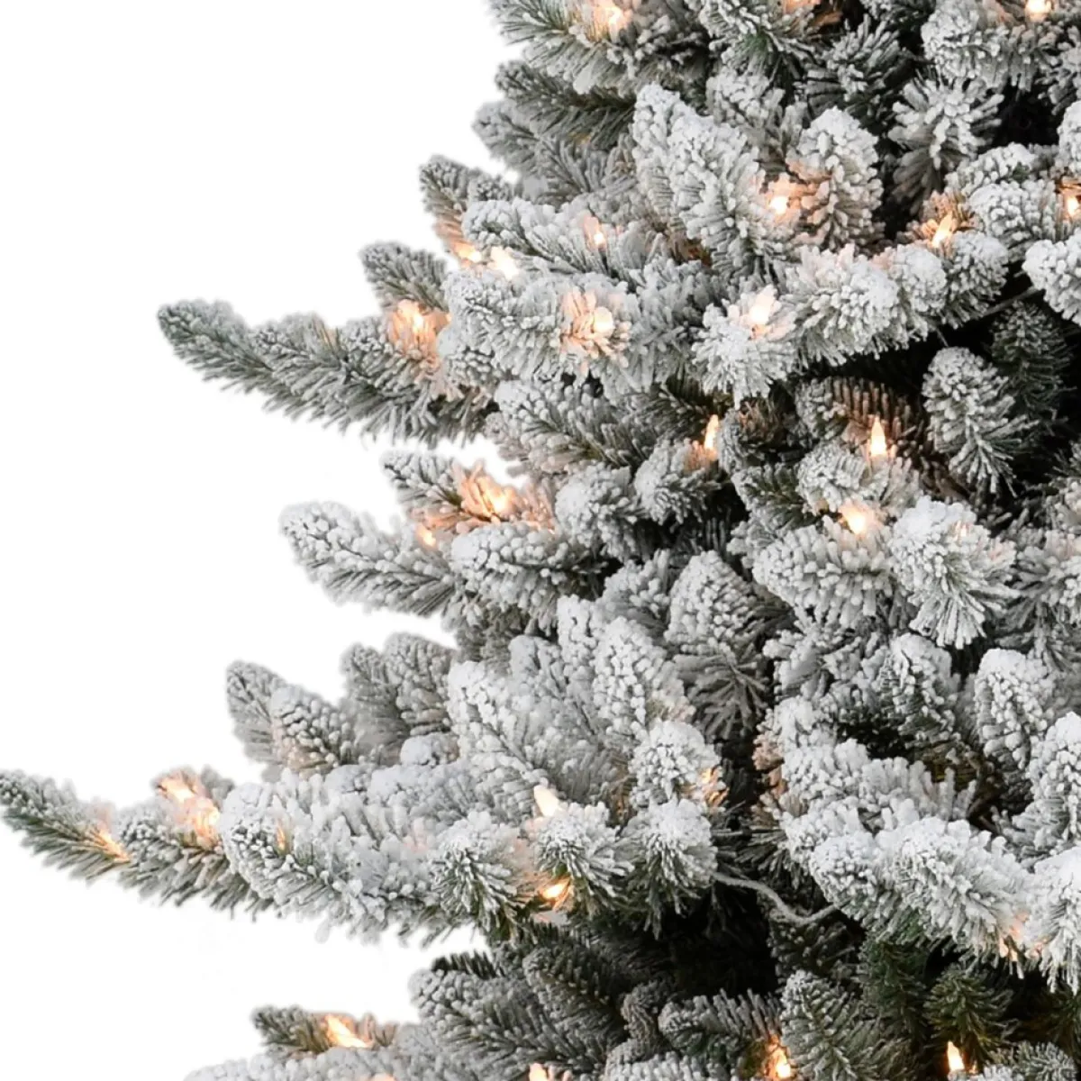 puleo_intl__prelit_royal_majestic_spruce_green_tree_flocked_tree_2.webp Puleo International Christmas Trees | Puleo Intl. 6.5' Pre-Lit Royal Majestic Spruce Green Tree Flocked Tree