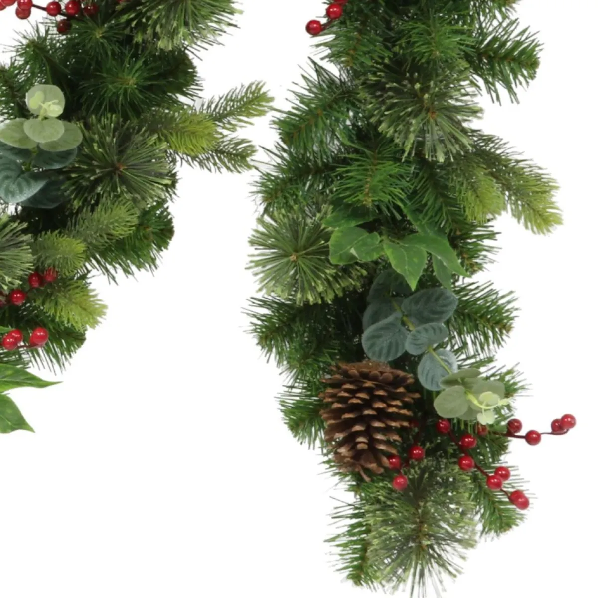 Puleo International Wreaths, Garlands & More | Puleo Intl. 9' X 10" Decorated Christmas Garland With 180 Tips, Green