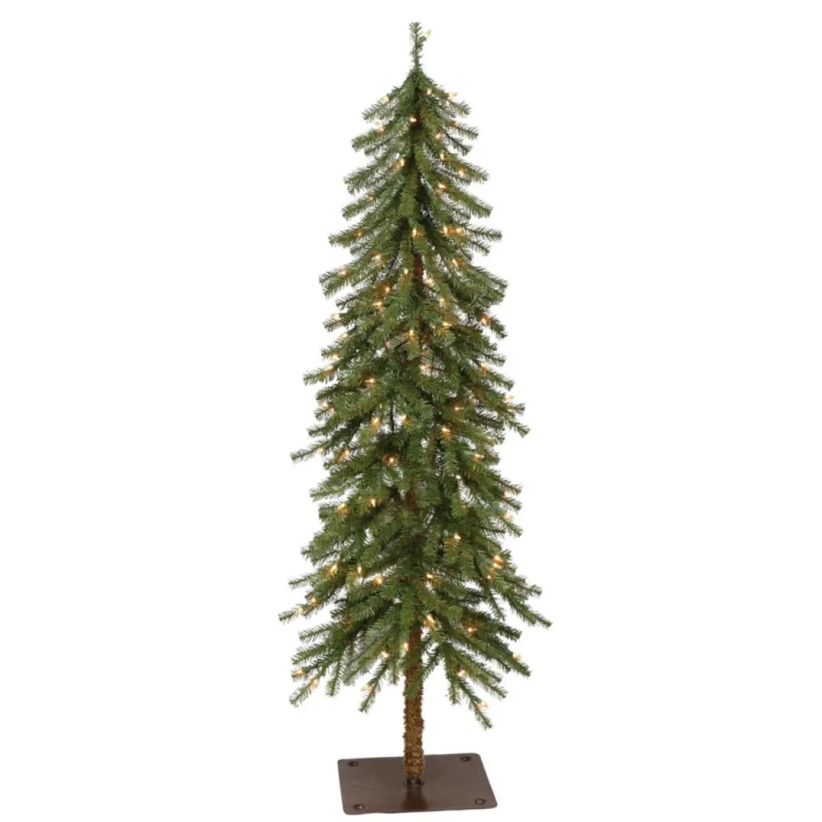 Puleo International Christmas Trees | Puleo Intl. Pre-Lit 5' Alpine Artificial Christmas Tree, Green