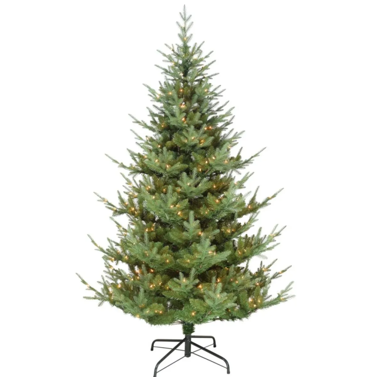 Puleo International Christmas Trees | Puleo Intl. Pre-Lit 7.5' Spruce Artificial Christmas Tree, Green