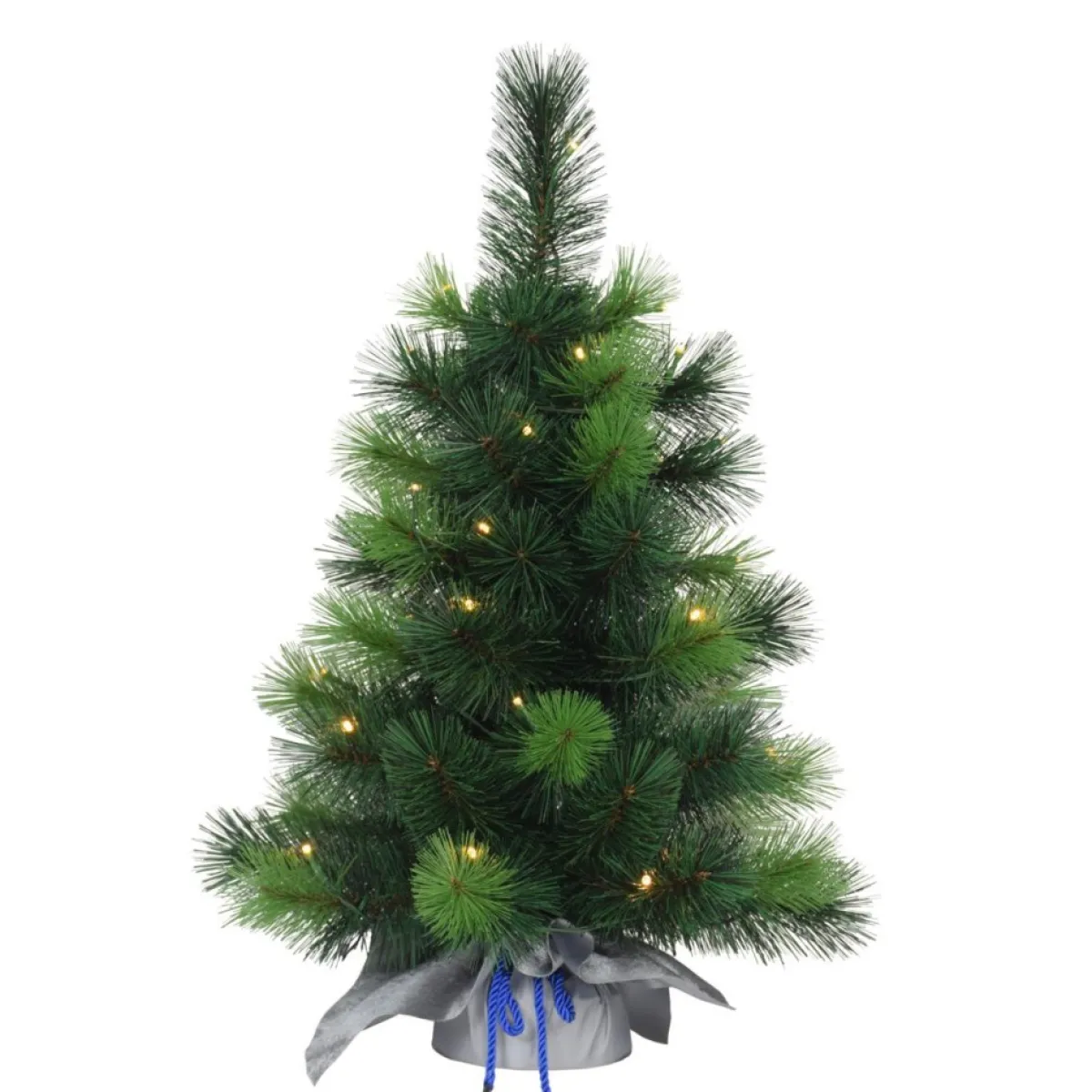 Puleo International Christmas Trees | Puleo Intl. Pre-Lit 2' Table Top Artificial Christmas Tree Silver Sac