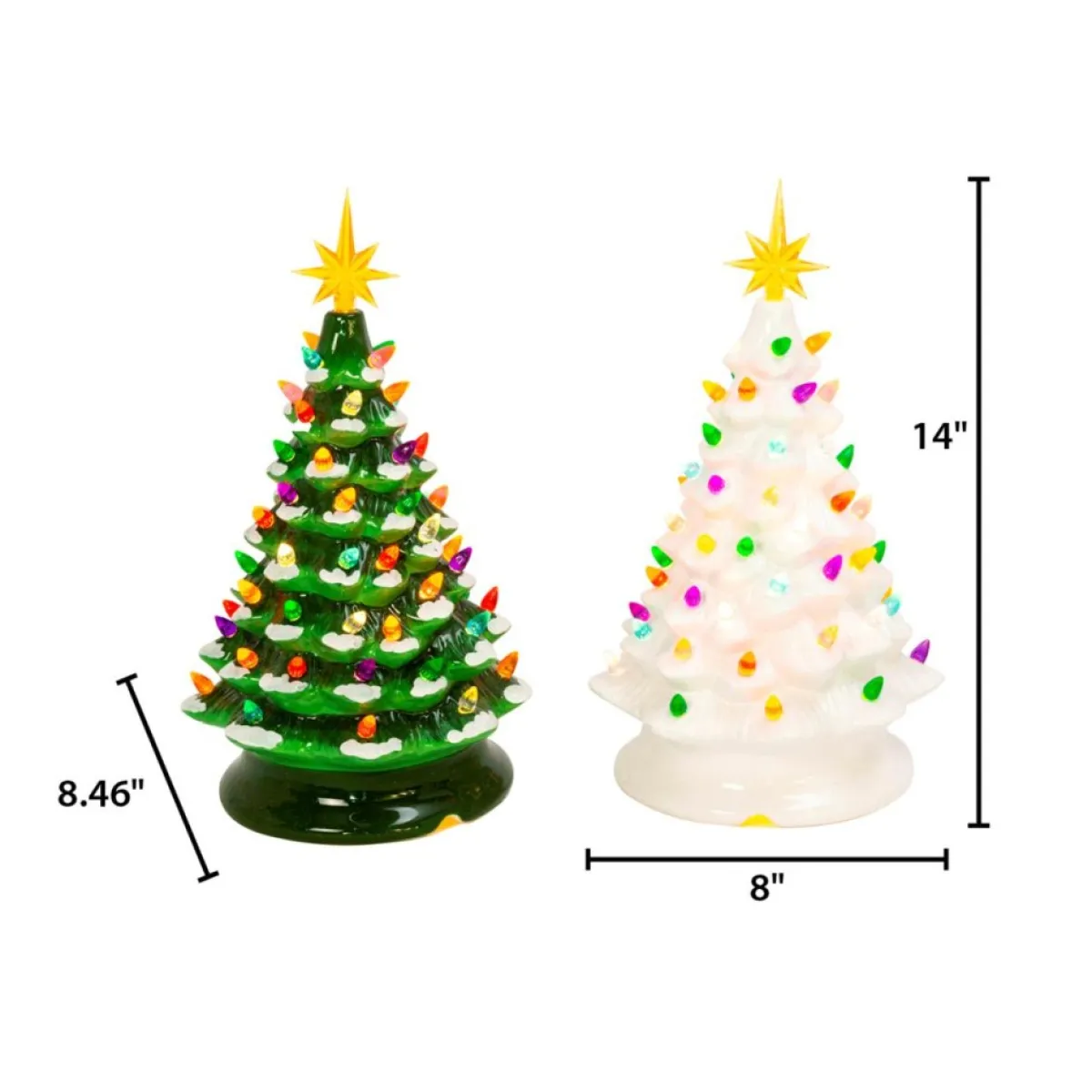 Gerson Indoor Decor | The Company 13.98" Green Battery-Operated Musical Dolomite Tree