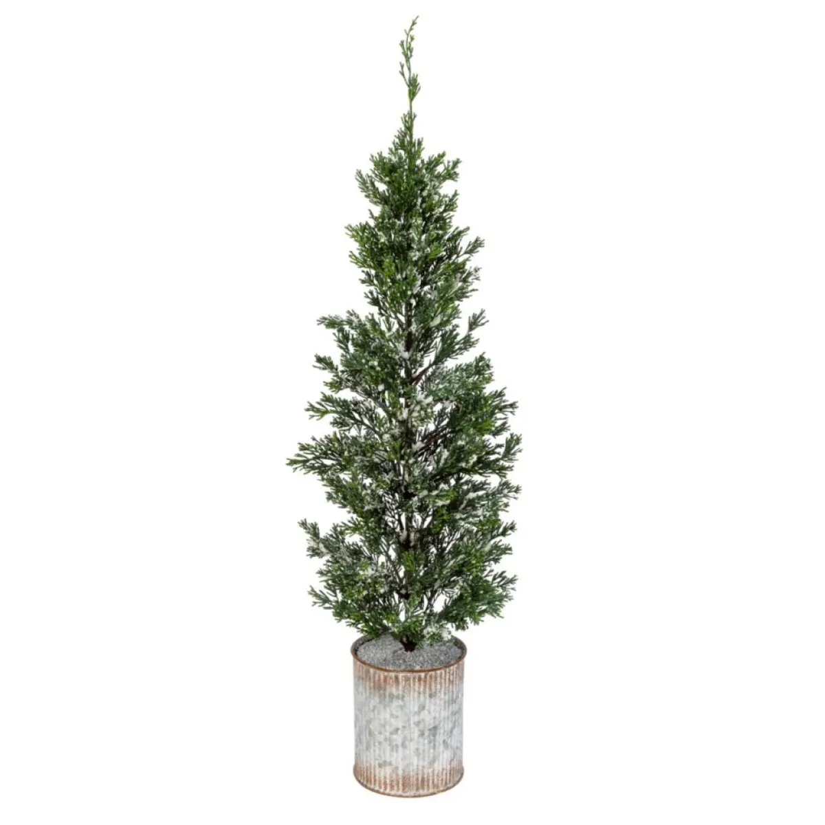 Gerson Indoor Decor | The Company 35"H Snowy Pine Tree In Tin Pot