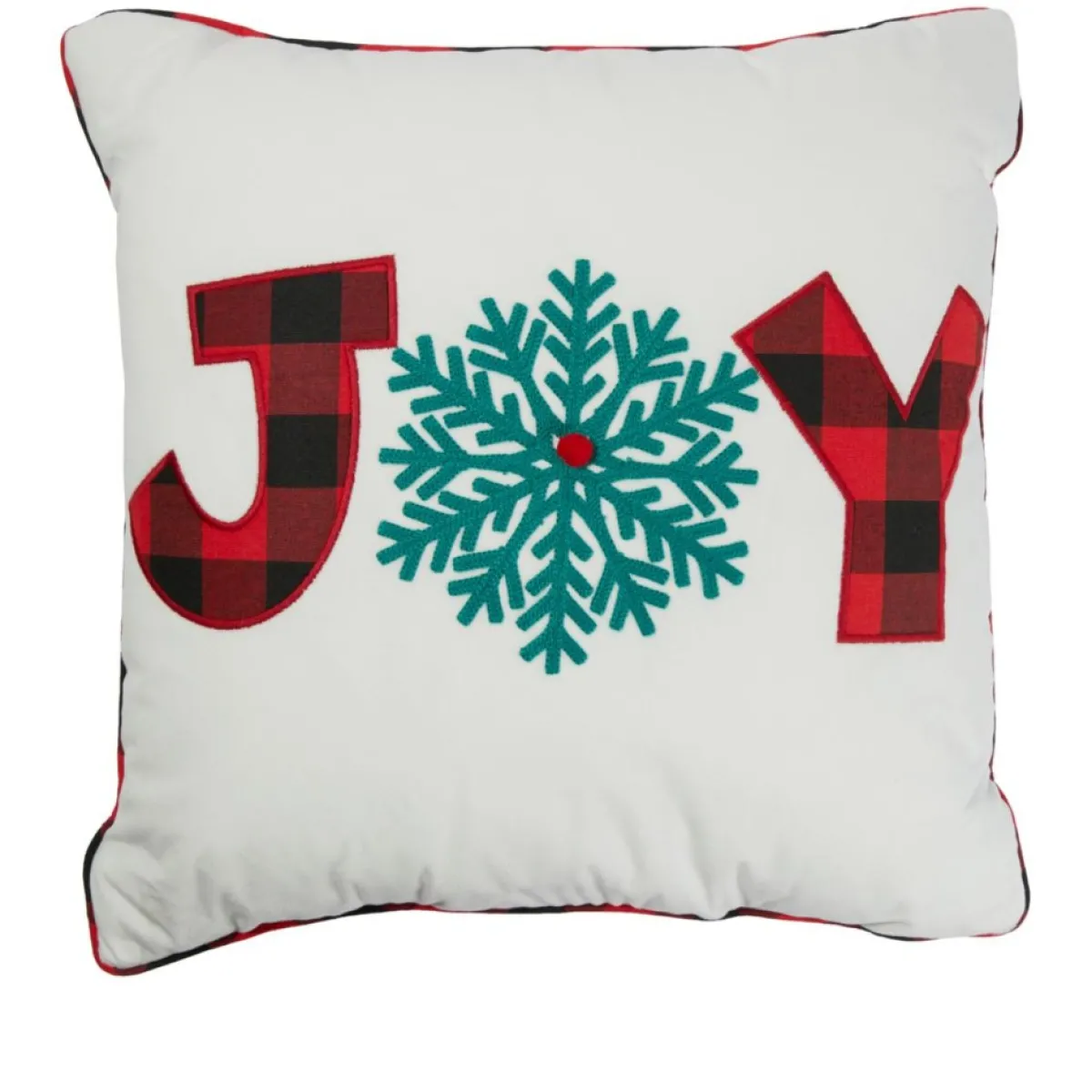 Warm & Cozy Holiday Textiles | 18" X 18" Led Light Up Joy Pillow