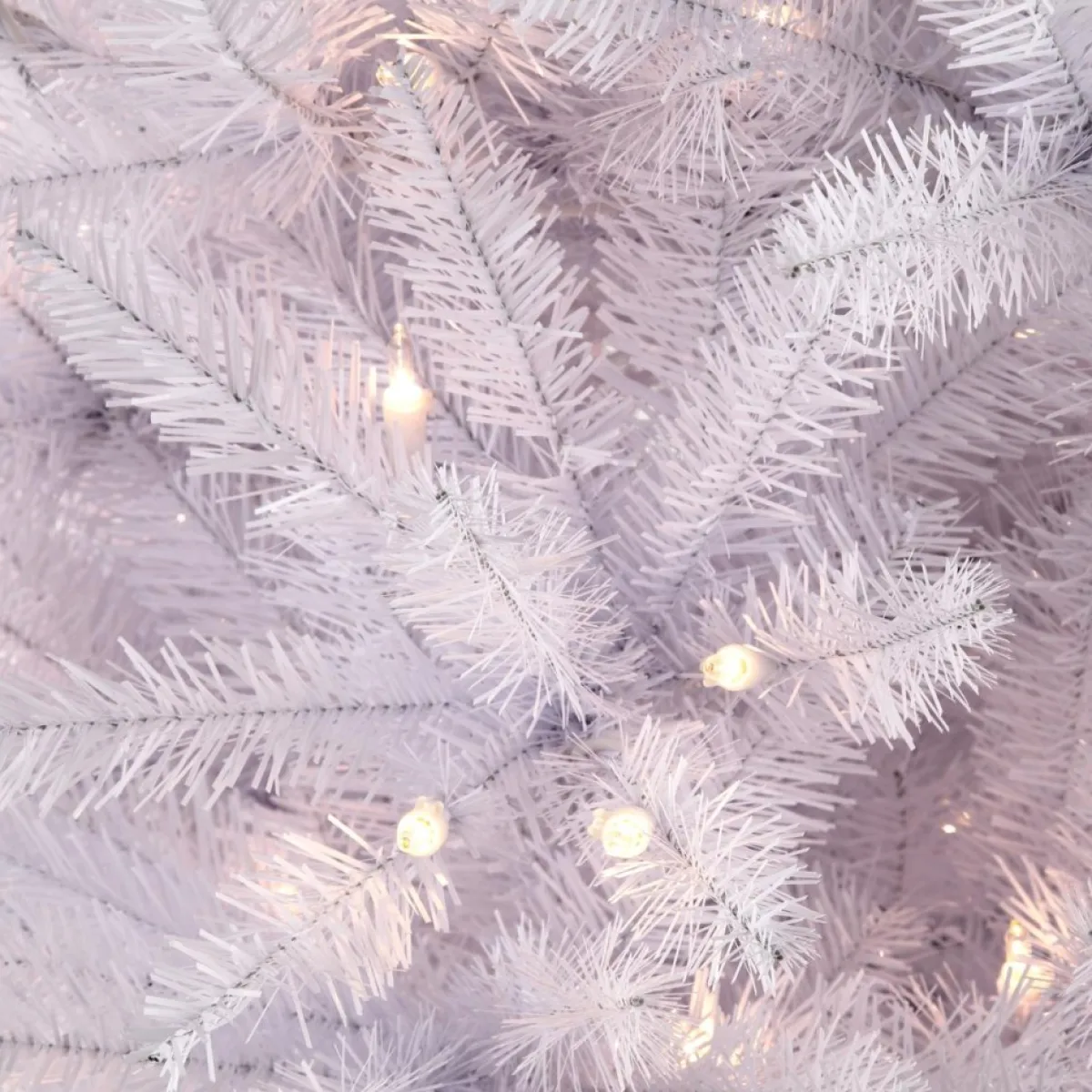 white_franklin_fir__artificial_christmas_tree_with_clear_lights_2.webp Puleo International Christmas Trees | White Franklin Fir 4-1/2' Artificial Christmas Tree With Clear Lights