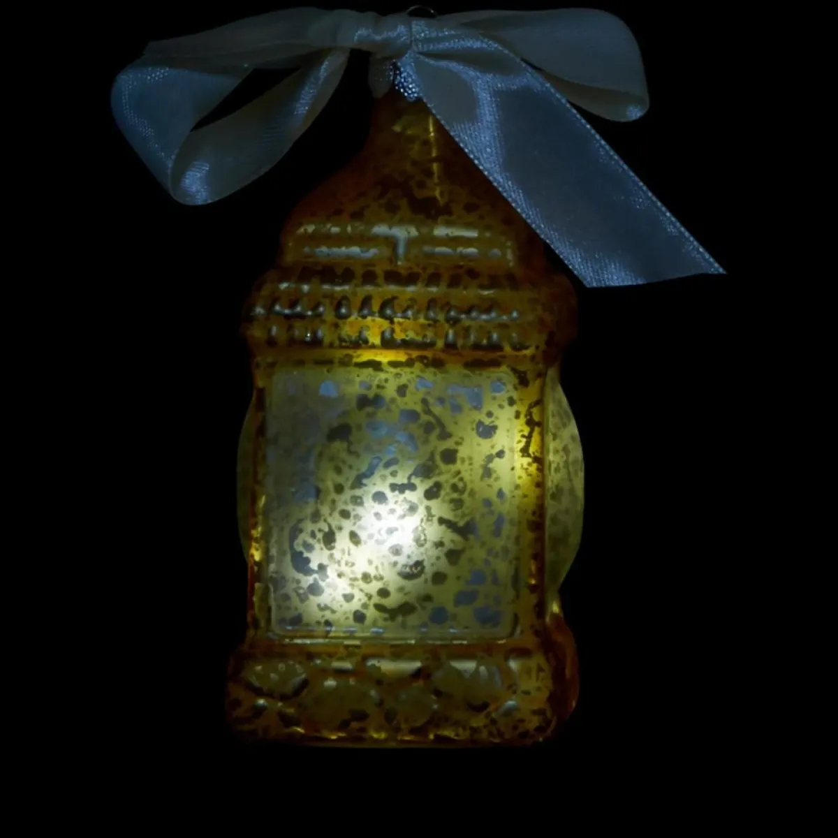 Winter Lane Ornaments & Tree Toppers | Mini Lantern Glass Ornaments With Gift Bags - Set Of 3