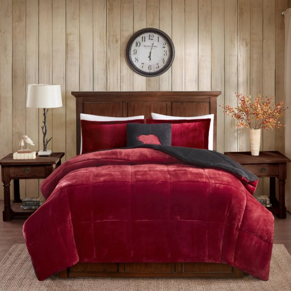 woolrich_alton_piece_redblack_plush_to_sherpa_twin_comforter_set_3.webp Woolrich Holiday Textiles | Alton 3-Piece Red/Black Plush To Sherpa Twin Comforter Set